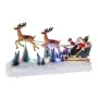 CHRISTMAS RESIN LIGHTED SLEIGHT WITH SANTA WITH ADAPTOR MUSIC AND MOVEMENT 40X11,5X21CM