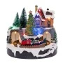 CHRISTMAS RESIN LIGHTED VILLAGE WITH ADAPTOR MOVING TRAIN AND MUSIC 18X18X20CM