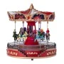CHRISTMAS RESIN CAROUSEL WITH ADAPTOR LED LIGHTS, MUSIC AND MOVEMENT 25X25X26CM