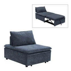 FRANNIE Chair Bed, Fabric Blue-Grey FRANNIE Chair Bed, Fabric Blue-Grey