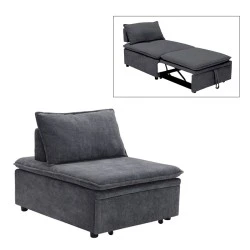 FRANNIE Chair Bed, Fabric Dark Grey