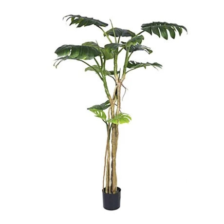 ARTIFICIAL MONSTERA PLANT WITH 13 LEAVES 180CM IN PLASTIC POT 17X15CM