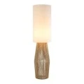 NATURAL PAPER ROPE FLOOR LAMP WITH WHITE SHADE D28X130CM