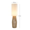 NATURAL PAPER ROPE FLOOR LAMP WITH WHITE SHADE D28X130CM