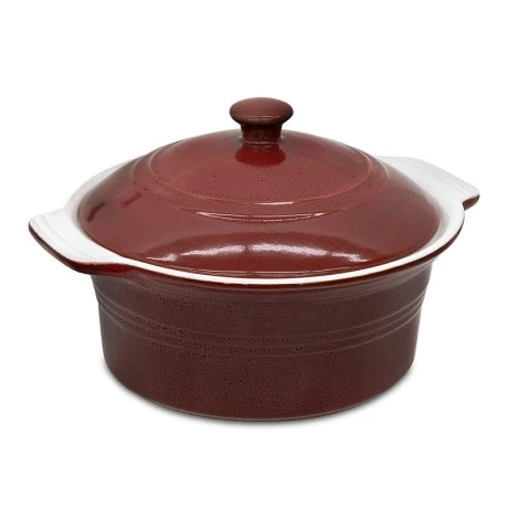 Fireproof circled hull in red color 29x26x11,5cm.