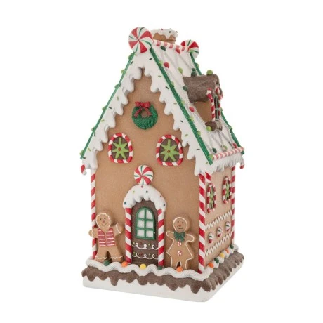 RESIN GINGERBREAD HOUSE 28X28X51CM