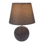 GEY CERAMIC LAMP WITH MARBLE AND GREY HAT D20X30CM
