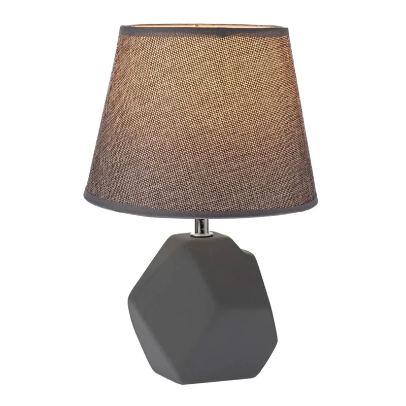 GREY CERAMIC LAMP WITH HAT D20Χ29.5CM