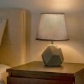 GREY CERAMIC LAMP WITH HAT D20Χ29.5CM