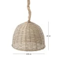 DECO GREY WILLOW CEILING LIGHT W LAMP LINE 38x28CM