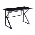 ΓΡΑΦΕΙΟ 120X60X75εκ.ΜΑΥΡΟ MDF/ΜΑΥΡΟ ΜΕΤΑΛΛΙΚΟ