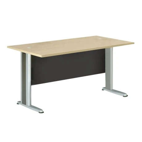 Basic professional office in dark grey - beech color 120x80x75cm.