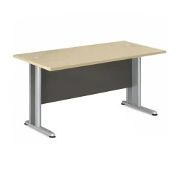 Basic professional office in dark grey - beech color 180x80x75cm.