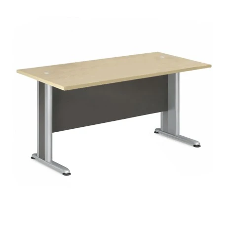 Basic professional office in dark grey - beech color 180x80x75cm.