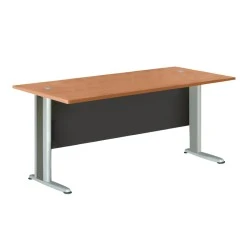 Basic professional office in dark grey - cherry color 180x80x75cm.