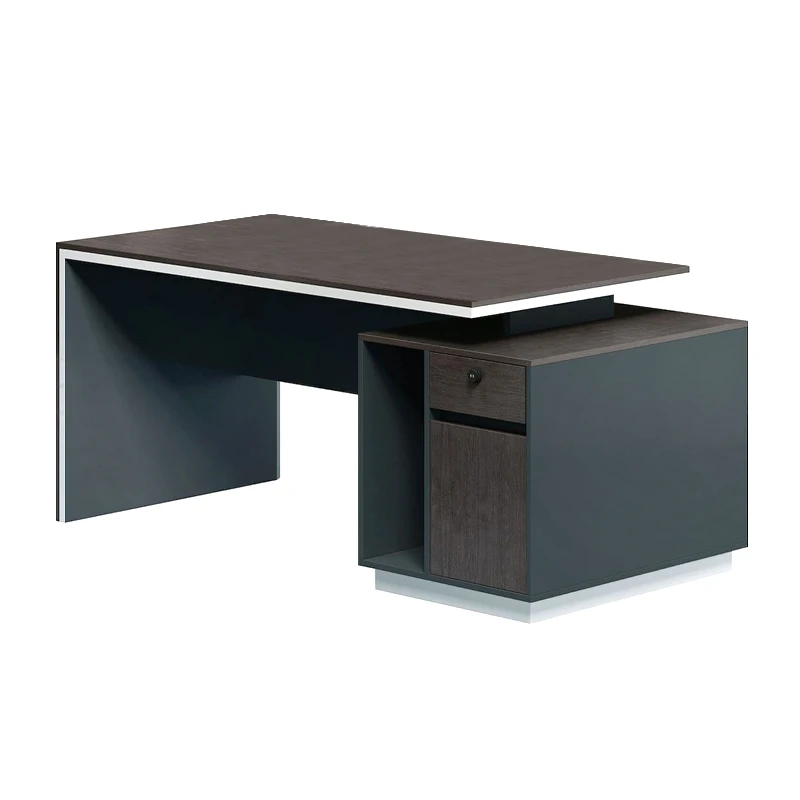 ADVANCE Desk 160x80 Dark Walnut/Grey