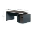 ADVANCE Desk 180x80 Dark Walnut/Grey