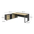PROJECT Desk 160x160cm Sonoma/Grey
