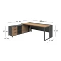 PROLINE Desk 160x160cm Wild Oak/Black