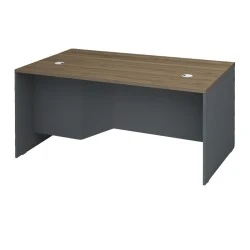 Venturo Megapap melamine working desk in anthracite - walnut color 150x80x75cm. Venturo Megapap melamine working desk in anthracite - walnut color 150x80x75cm.