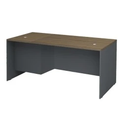 Venturo Megapap melamine working desk in anthracite - walnut color 180x80x75cm. Venturo Megapap melamine working desk in anthracite - walnut color 180x80x75cm.