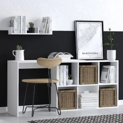 Blake Megapap melamine working desk in white color 145x45x74cm. Blake Megapap melamine working desk in white color 145x45x74cm.