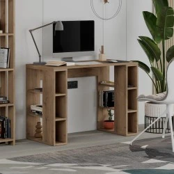 Colmar Megapap melamine study desk in light walnut color 106x50x75cm. Colmar Megapap melamine study desk in light walnut color 106x50x75cm.