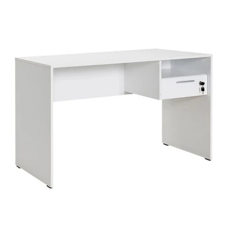 Γραφείο εργασίας με κλειδαριά Concept Megapap χρώμα λευκό 120x60x75εκ.