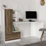 Domingo Megapap melamine desk in white - walnut color 149,5x60x120cm.