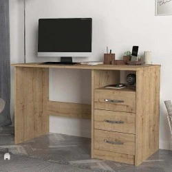 Γραφείο εργασίας Eldoris Megapap χρώμα sapphire oak 120x60x75εκ.