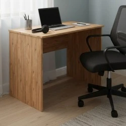 Kalen Megapap melamine office desk in pine oak color 90x60x74cm. Kalen Megapap melamine office desk in pine oak color 90x60x74cm.