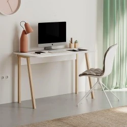 Luton Megapap melamine desk in light mocha/white color 120x60x75cm. Luton Megapap melamine desk in light mocha/white color 120x60x75cm.
