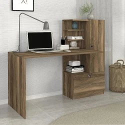 Merino Megapap melamine desk in walnut color 149,5x61,8x120cm. Merino Megapap melamine desk in walnut color 149,5x61,8x120cm.