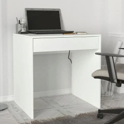 Mida Megapap melamine desk in white color 72x60x73,8cm. Mida Megapap melamine desk in white color 72x60x73,8cm.