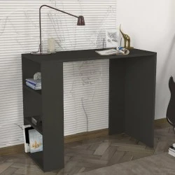 Netenia Megapap melamine desk in anthracite color 90x40x74cm. Netenia Megapap melamine desk in anthracite color 90x40x74cm.