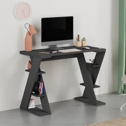 Papillon Megapap melamine study desk in anthracite 106x50x75cm.