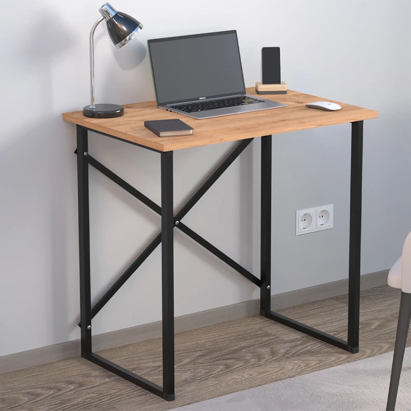 Verne Megapap metal - melamine study desk in pine oak color 75x52x73.8cm.