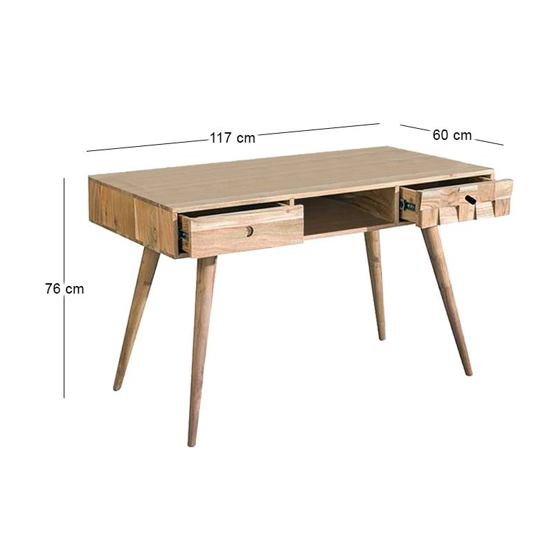 TEKA Console/Desk 117x60x76 Acacia Natural Finish