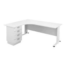 Desk (Left) SUPERIOR COMPACT 180x70/150x60cm White Desk (Left) SUPERIOR COMPACT 180x70/150x60cm White