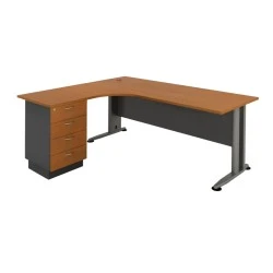 Superior Compact melamine left corner officein dark grey - cherry color 180x70x75cm. Superior Compact melamine left corner officein dark grey - cherry color 180x70x75cm.