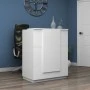 Γραφείο υποδοχής - reception Gemini Megapap χρώμα λευκό 90x50x110εκ.
