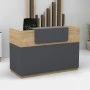 Lemmon Megapap melamine reception office in sonoma - anthracite color 160x70x110cm.
