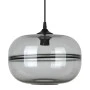 GLASS GREY PENDANT D30x20CM