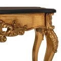 VINTAGE GOLD CONSOLE TABLE WITH BLACK TOP 130X50X80CM
