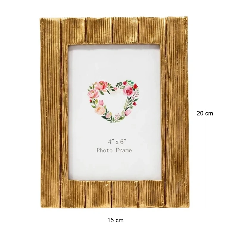 GOLD RESIN PHOTO FRAME 10X15CM