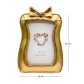 GOLD RESIN BOW PHOTO FRAME 10X15CM