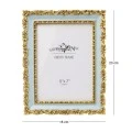 GOLD  MINT GREEN EMBOSSED RESIN PHOTO FRAME 13X18CM