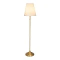 GOLD METAL FLOOR LAMP WITH WHITE HAT AND CHAIN SWITCH 154CM