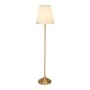 GOLD METAL FLOOR LAMP WITH WHITE HAT AND CHAIN SWITCH 154CM