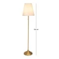 GOLD METAL FLOOR LAMP WITH WHITE HAT AND CHAIN SWITCH 154CM